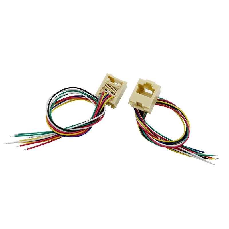 

10PCS 641D with wire socket, RJ50 network socket with wire, 10P10C network telephone line crystal head female socket