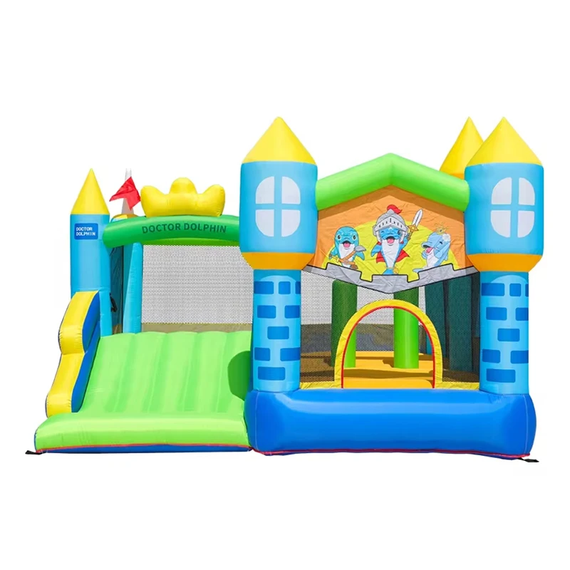 Inflatable Bounce House, Water Slide, Rock Climbing Wall, Diving Pool, Children's Inflatable Castle With Blower, Free Shipping