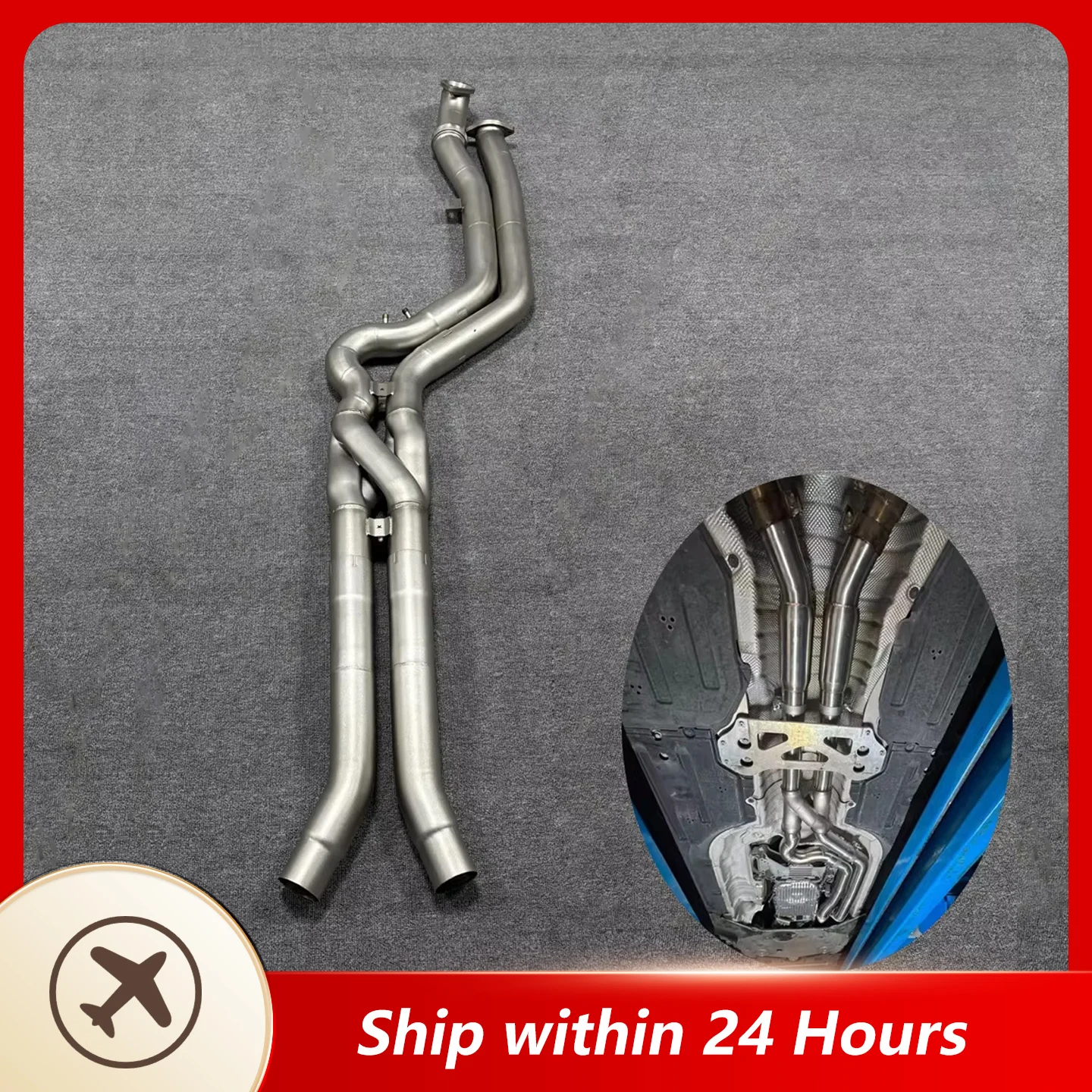 Ecnal Exhaust Z-Pipe Design Mid Pipe for BMW G80 M3 G82 M4 G87 M2 S58 3.0T 76mm/3inches SS304 High Quality Sport Exhaust System