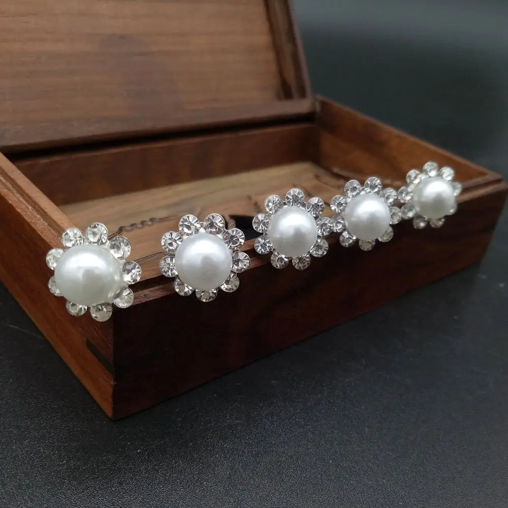 20pcs Barrettes Hair Accessories Bridal Tiara Bride Headpiece U Shaped Hair Clip Bridal Hairpin Flower Hairpin Stick