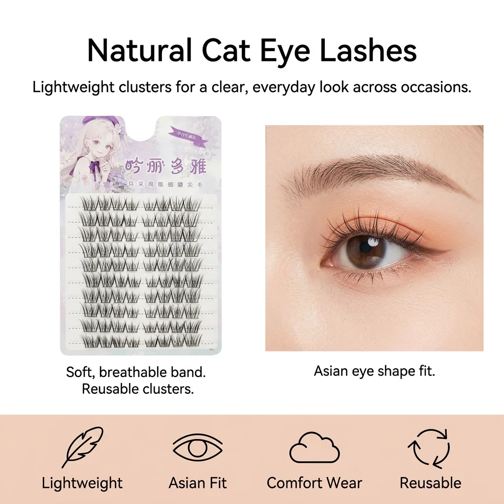 Synthetic Fiber Cat-eye False - Eyelash Extension Cat Eye Wispy recension och pris
