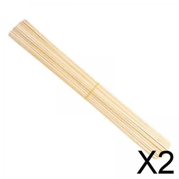 2xUnfinished Bamboo Sticks Crafts Smooth DIY Driftwood 50 Pieces 3×300mm