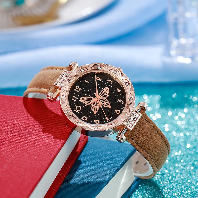 

New fashion watch women fashion simple butterfly quartz watch with electronic watch