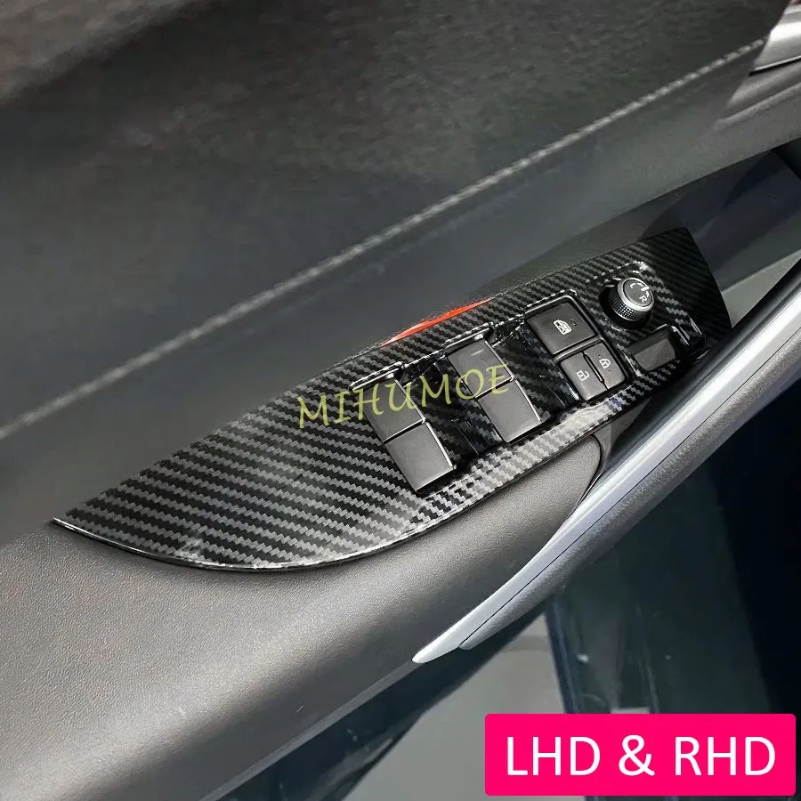 

LHD & RHD Carbon Fiber Interior Door Window Switch Control Panel Cover Trims For Toyota Corolla Cross 2022 2023 2024 2025 2026