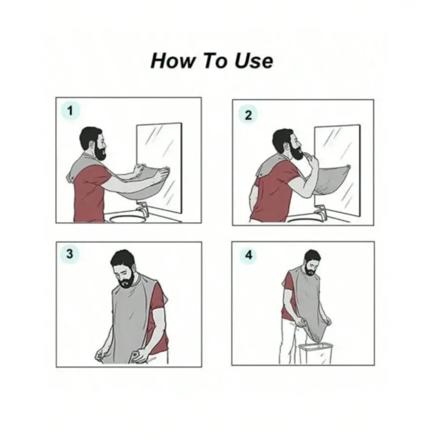 1PC  Hair Cutting Shaving Apron Waterproof Reusable BarberBeauty Salon Protective Cloak ForMen Women Adults Christmas Gift view 4