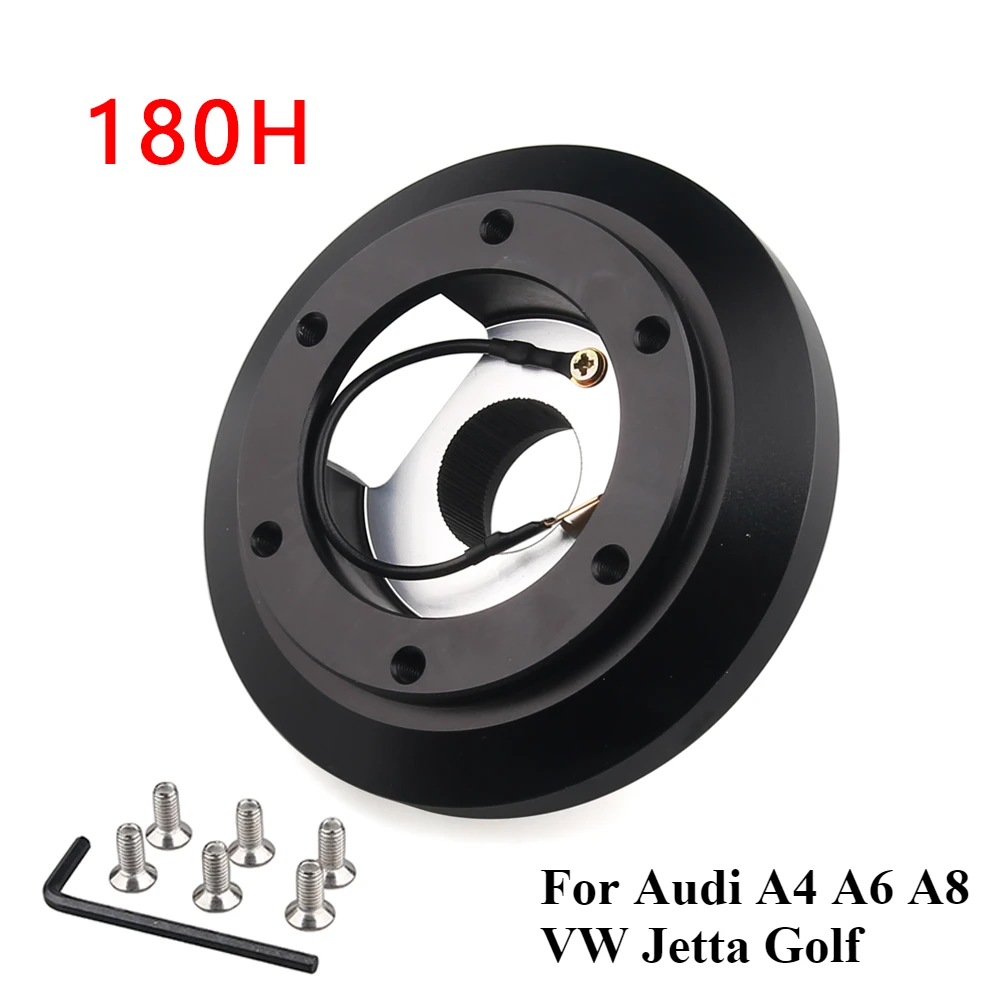 

Racing Short Steering Wheel Hub Adapter Compatible for Audi A4 A6 A8 VW Jetta Golf Black 180H CAR Accessorie Shipping from US
