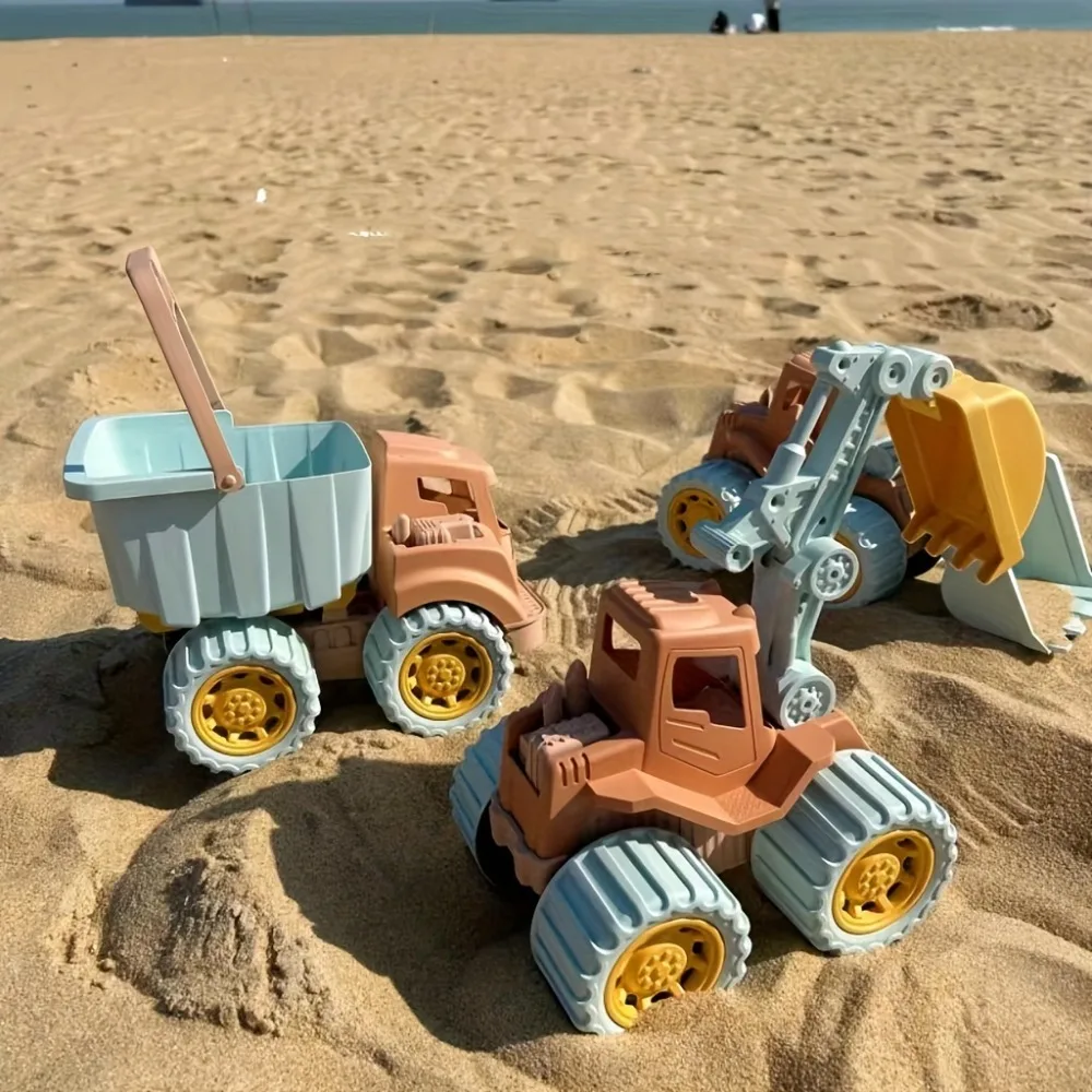 Beach Toys Construction Trucks for Toddler Toys Play Sand Toys Construction Cars for Boys Girls Dump Tractor Toy with Loader