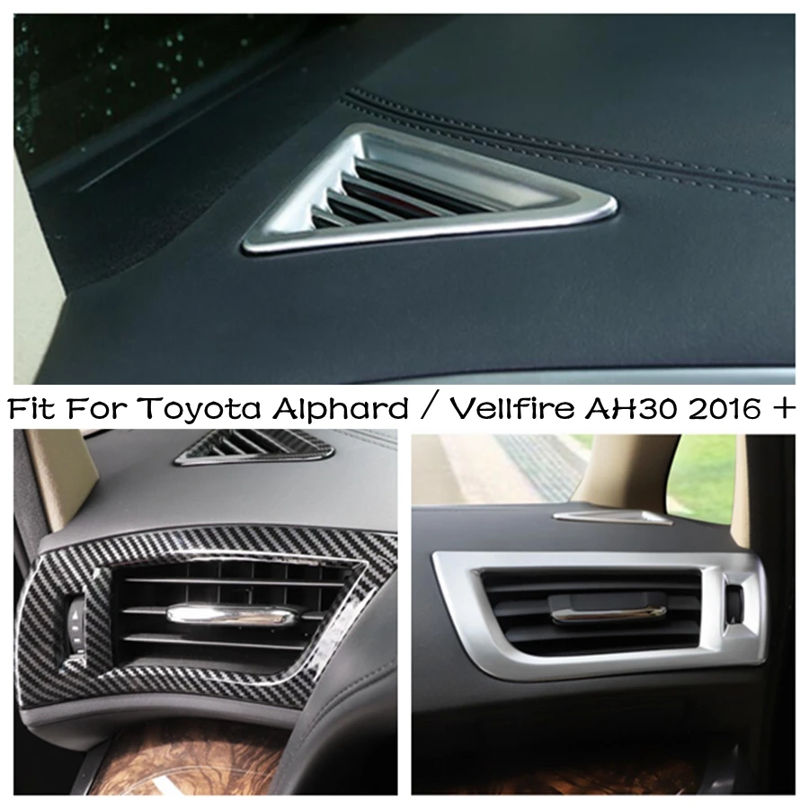 

Front Dashboard Side Air Conditioning AC Outlet Vent Cover Trim For Toyota Alphard / Vellfire AH30 2016 - 2021 ABS Accessories