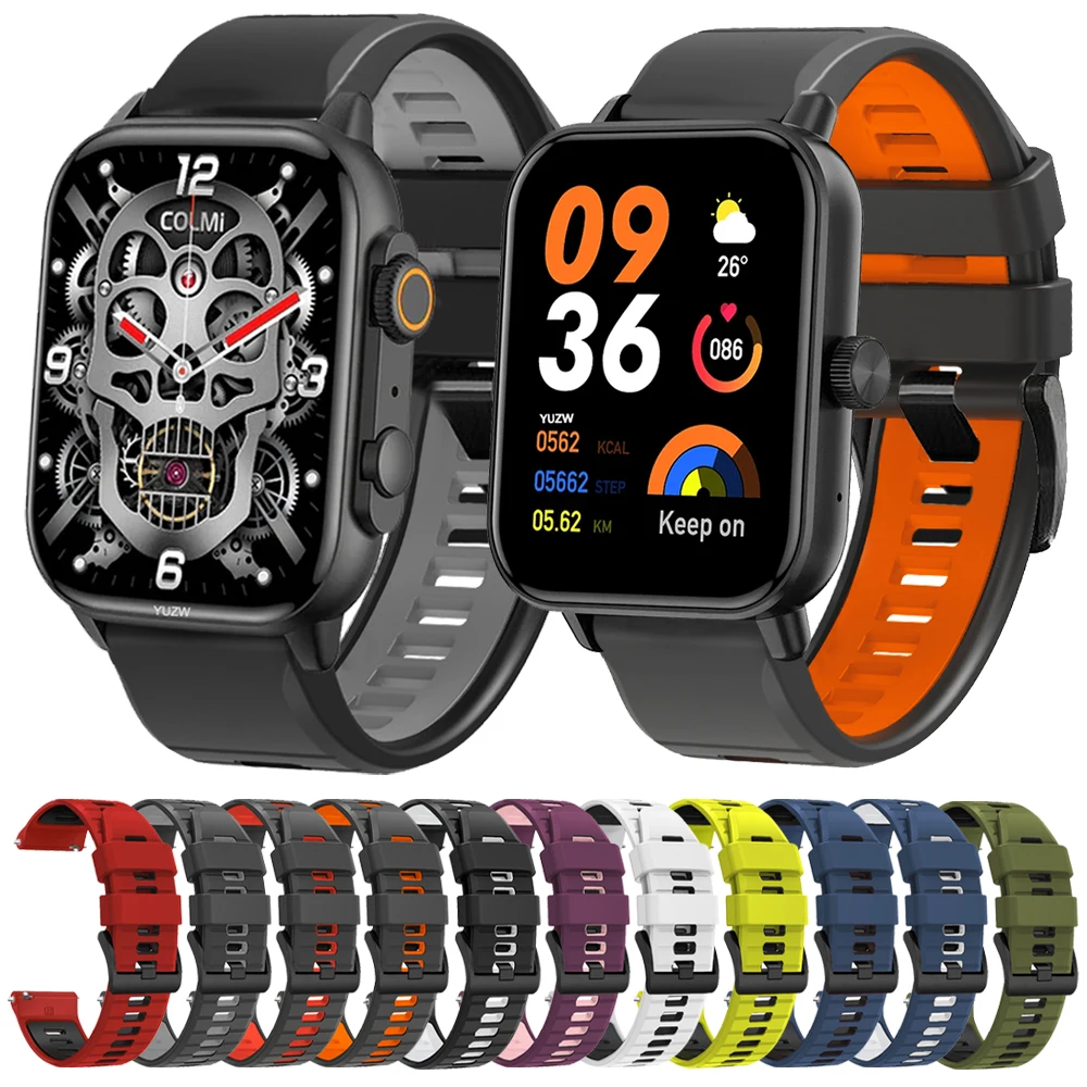 Watch Band 22mm 20mm For COLMI P71 P81 Correa Smartwatch Strap For COLMI C81/M42/V68/V70/P73/P76/C8 Max Silicone Sport Bracelets