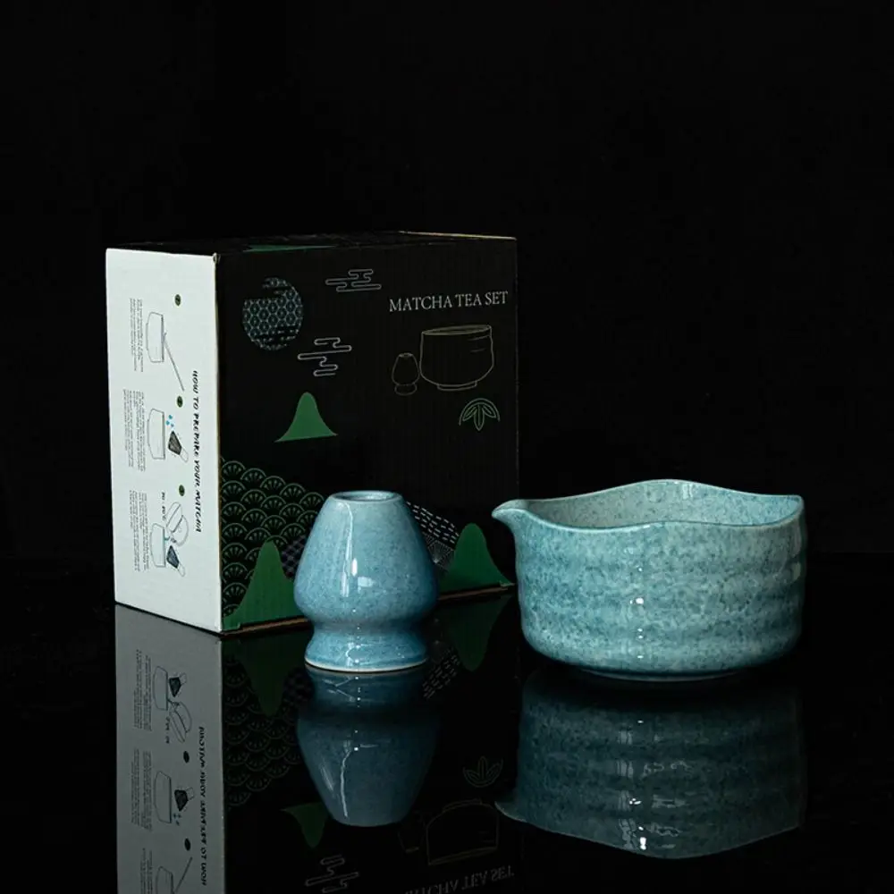 جديد وعاء ماتشا من السيراميك زهرة مع صب صنبور ماتشا صنع عدة بلون قابلة لإعادة الاستخدام طقم شاي ياباني عشاق الشاي