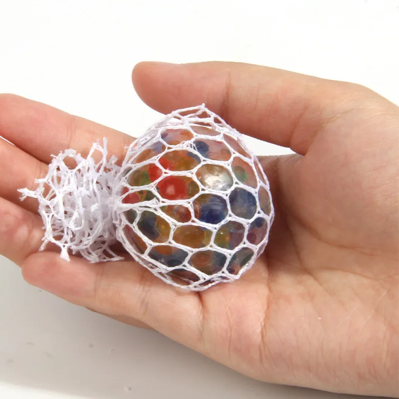Vacuum water drop ball plus net new strange TPR soft rubber extrusion rebound vent ball decompression toy