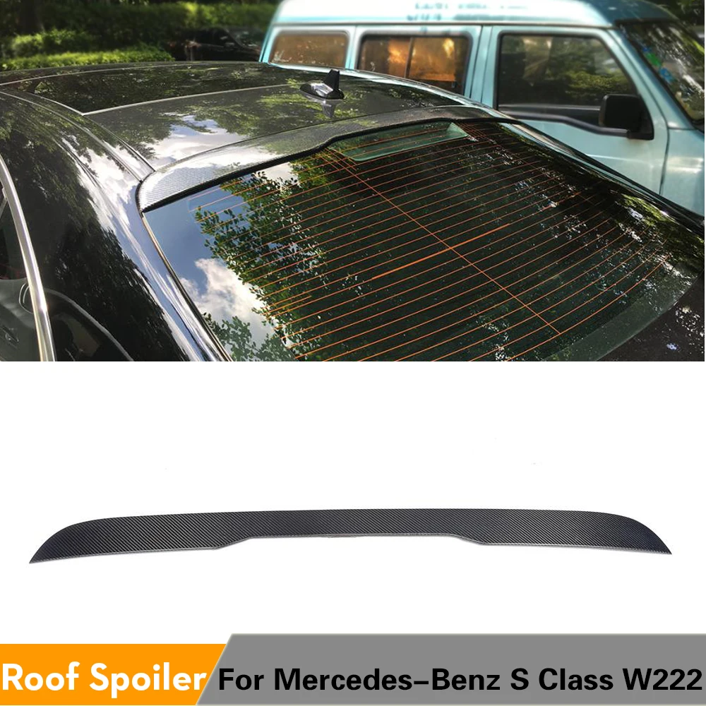 Carbon Fiber / FRP Rear Roof Spoiler Lip Windshield Window Wing for Mercedes-Benz S Class W222 S400 S63 S65 AMG 2014 2015 2016