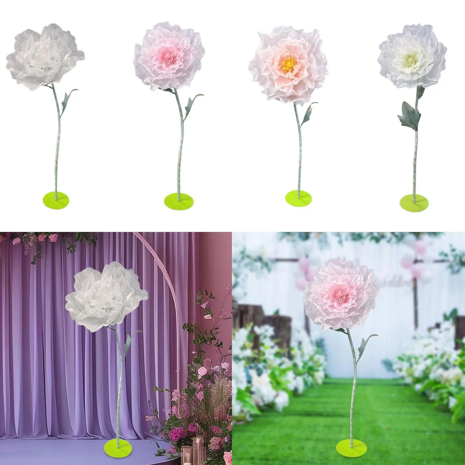 

Giant Flower Backdrop Window Display with Standing Base Wedding Decoration for Ceremony Party Bridal Mariage Birthday Outside