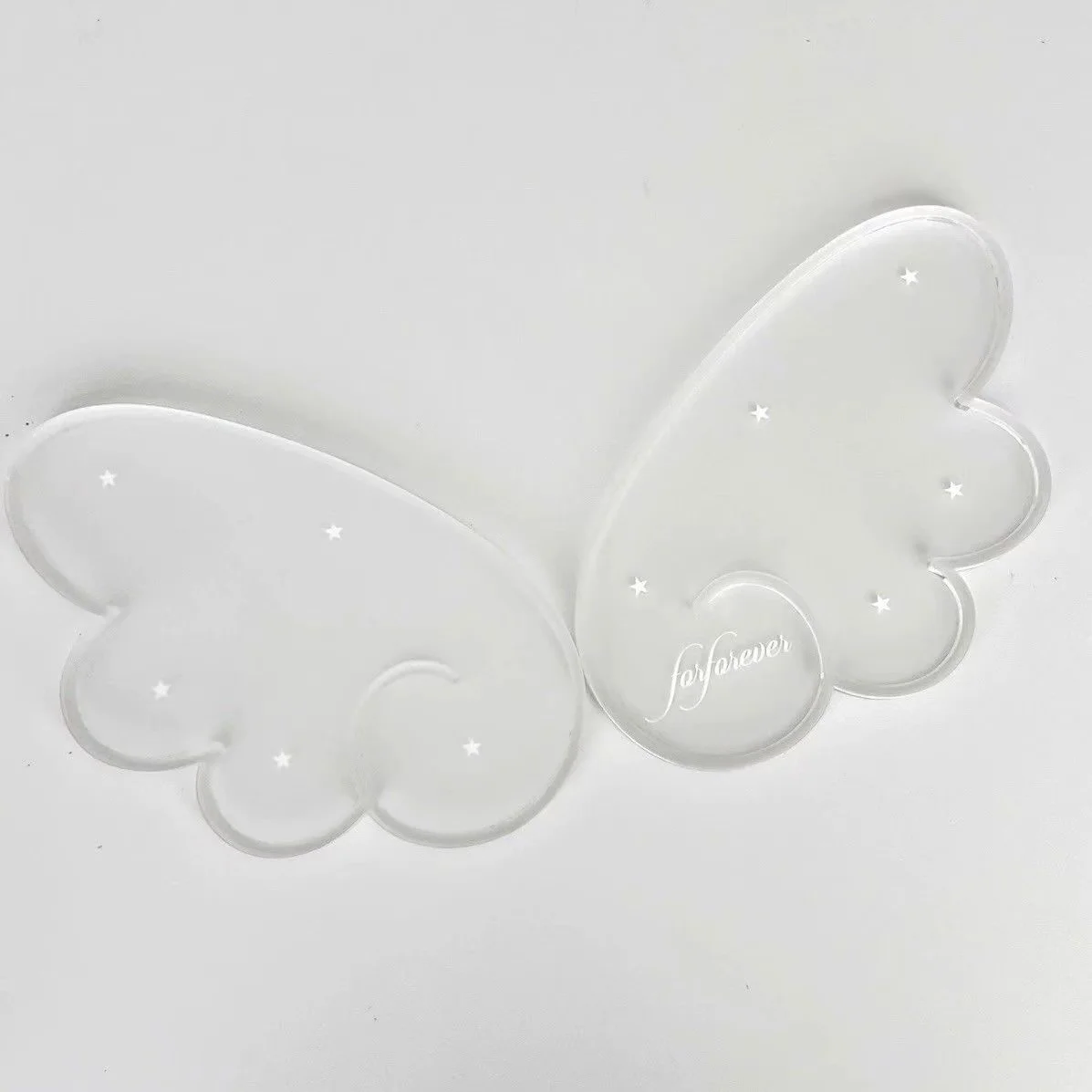 Ins Korean Angel Wings Tray No Attribute Gu Mei Student Love Bean Small Card Photo Prop Advanced Transparent Ornament Cute Gift
