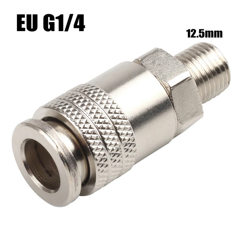 1pc Pneumatic Connector For Air Compressor Pneumatic Fitting G1/4 Male Thread Quick Coupling Connector Coupler European Standard