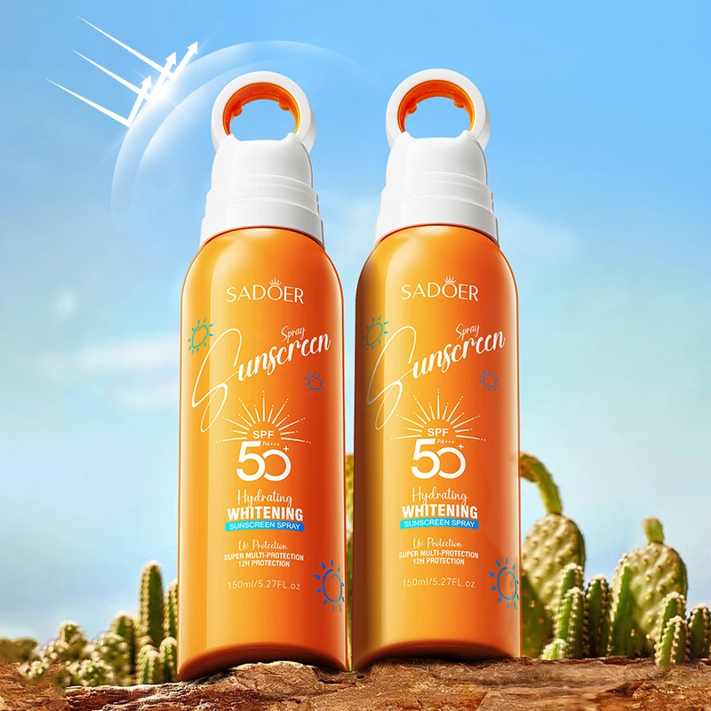 

SADOER SPF50+ Sunscreen Spray Lightweight Moisturising Non Greasy Water-Resistant UV Sunscreen Spray for Outdoor Daily Use F3Q1