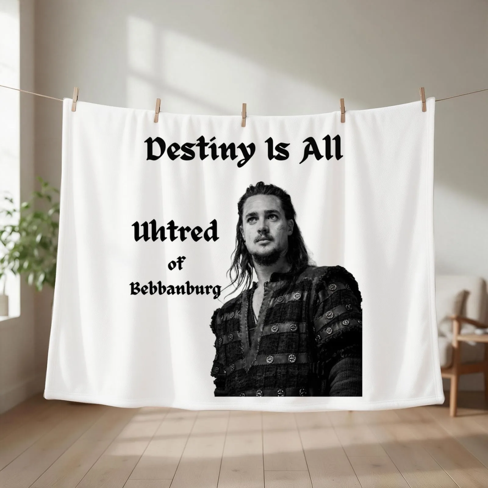 Destiny Is All Uhtred of Bebbanburg Throw Blanket couch cozy soft plush fuzzy picnic outdoor blanket