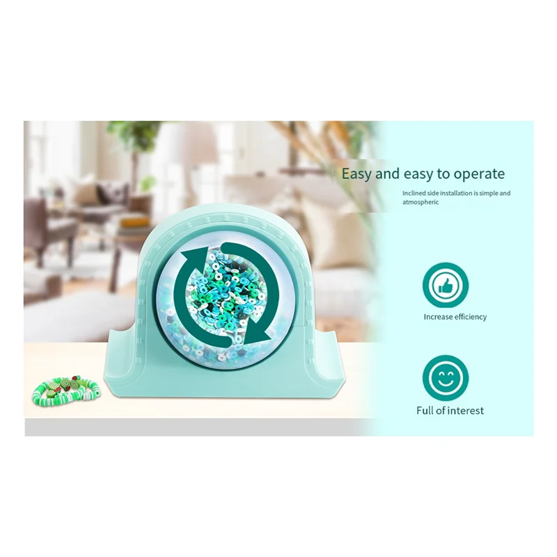 أداة دوارة للخرز، وعاء دوار من الخرز الطيني، دوارة خرز كهربائية فعالة مع صناعة المجوهرات سهلة التركيب باللون الأخضر