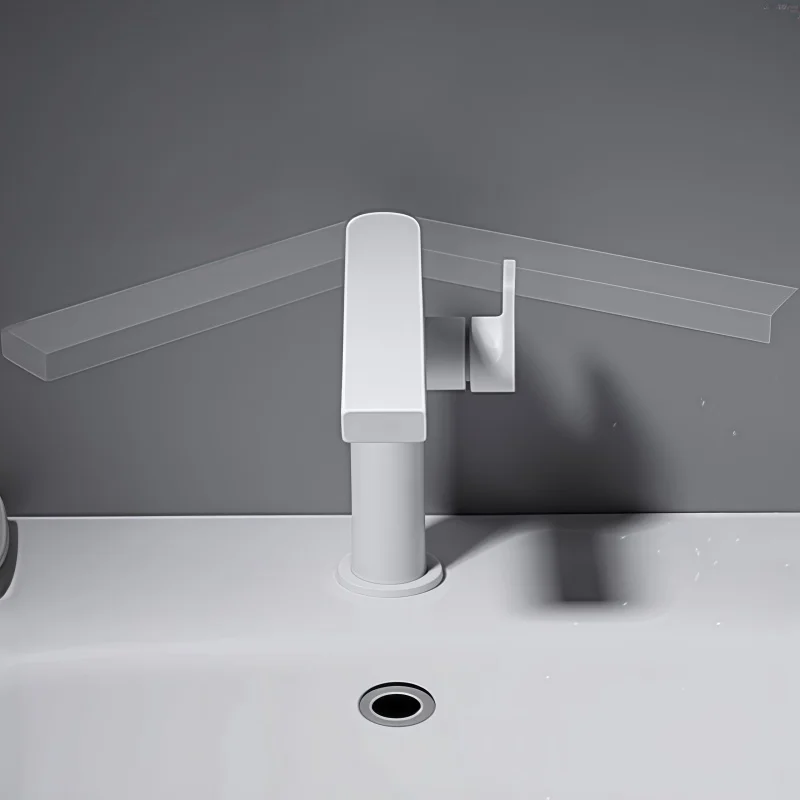 Single Hole Gold Gun Gray Side Handle Countertop Basin Faucet Cream White Bathroom Faucet