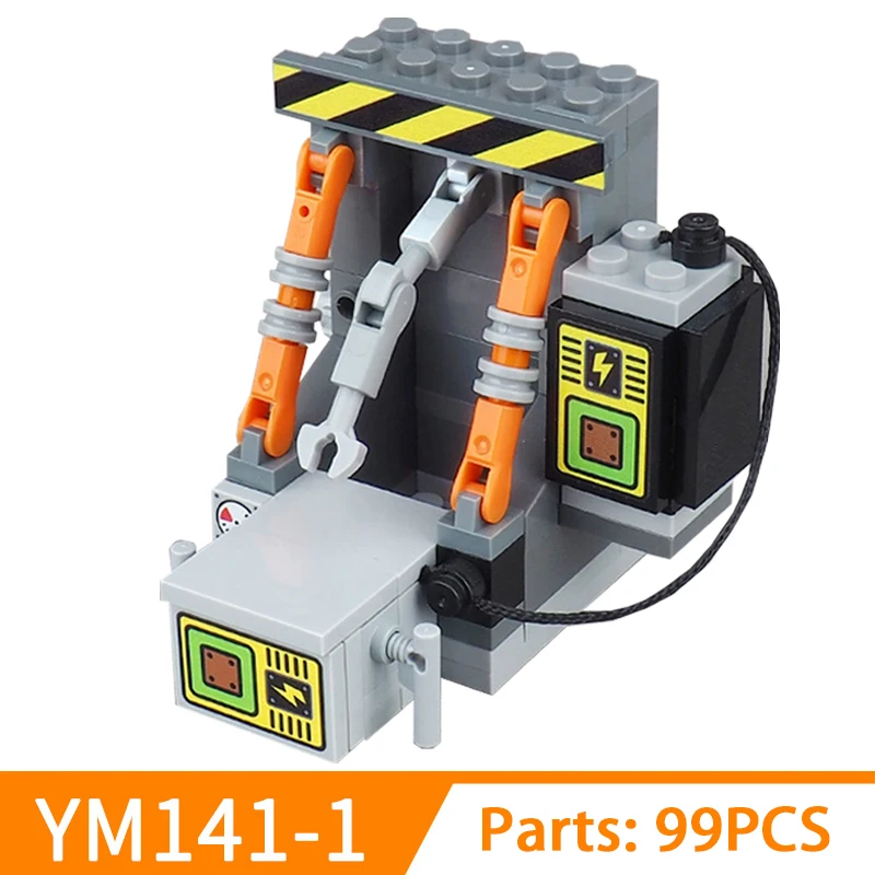 Equipment Maintenance Table Battery Block Generator Building Blocks Laboratory Computer Data Console Safe Bricks Toys Kids Gift