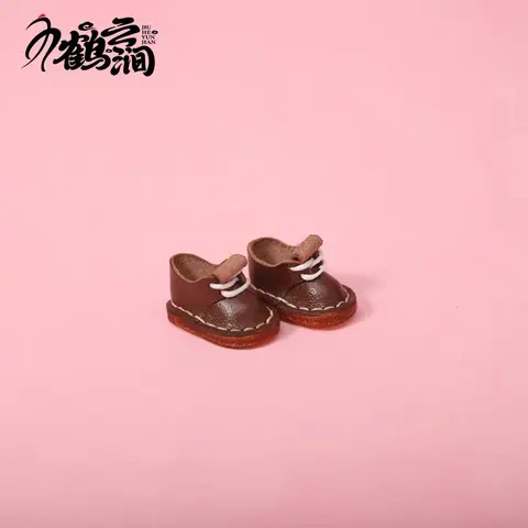 New 1/12bjd Bjd Doll Shoes Hole Shoes Handmade Cowhide Shoes Obitsu 11 OB11 Size GSC Doll 11cm Body 9v