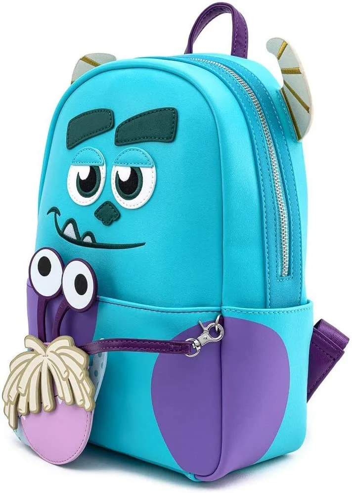 Disney-Mochila para homens e mulheres, monstro loungefly, universidade, monstro de Mao, olhos grandes, mochila, faculdade, bolsa escolar