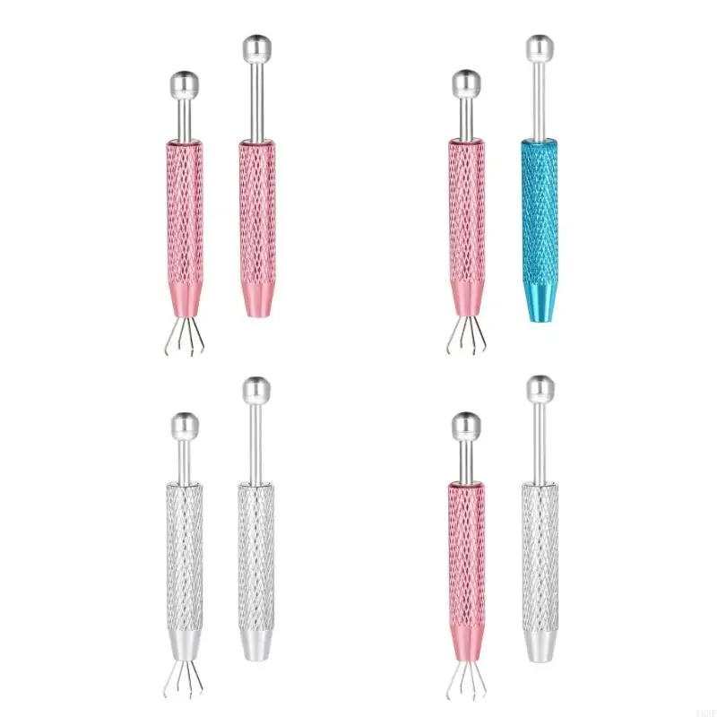 

Y3NE 2Pcs Professional Piercing Helper Grabbers Craft Of Sturdy Stainless Steel For Jewelry And Craft