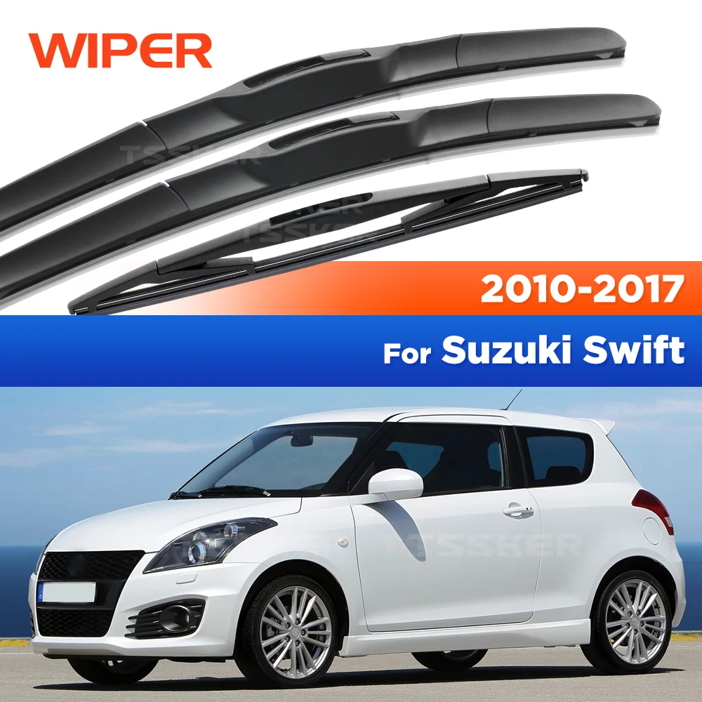 

Front & Rear Wiper For Suzuki Swift 2010-2017 2011 2012 2013 2014 Wiper Blades Windshield Windscreen Window Brushes 21"+18"+10"