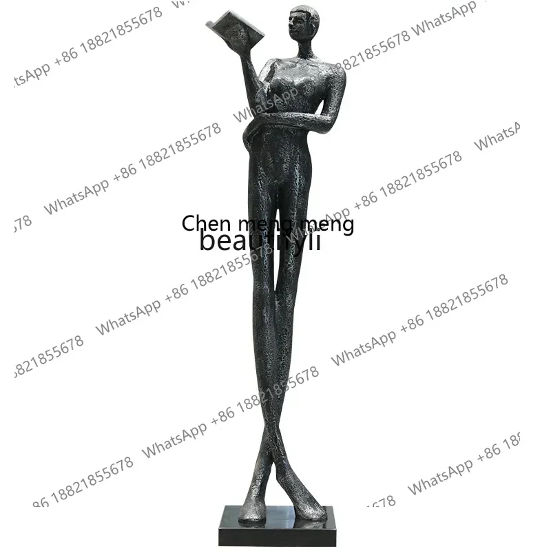 

X R0R Large-scale book figure fiberglass sculpture library, hall installation art floor ornament