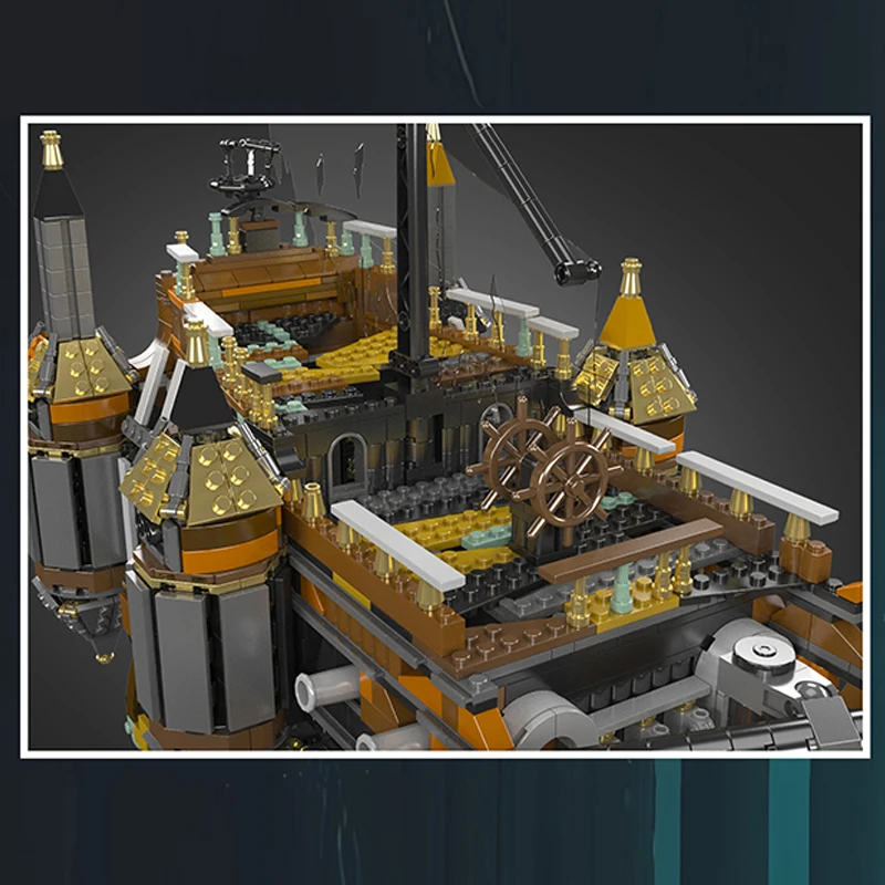 Película MOC Silent Mary, barco de crucero grande, barco de crucero, barco de vapor, modelo de barco pirata, bloques de construcción, rompecabezas de ladrillo, juguete, regalo para niños