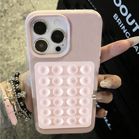 Luxury 3D Suction Cup Stand Litchi Pattern Phone Case For iPhone 16 15 14 Pro Max Plus 11 12 13 Pro 14 15 Plus XR XS Max Cover