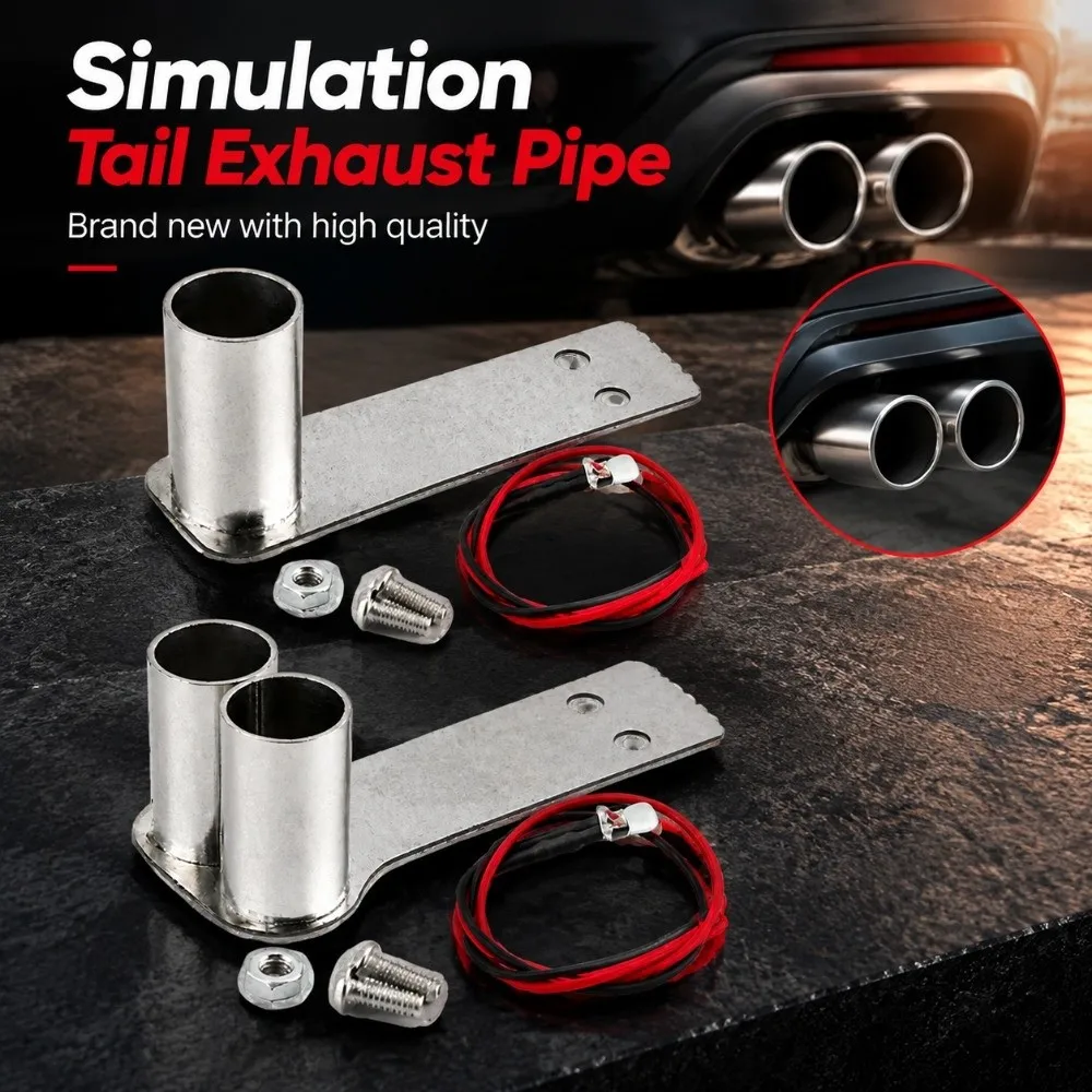 1:10 RC Car Exhaust Pipe Single/Double Row Stainless Steel Metal Tail Throat Exhaust Pipe Single/Double Output