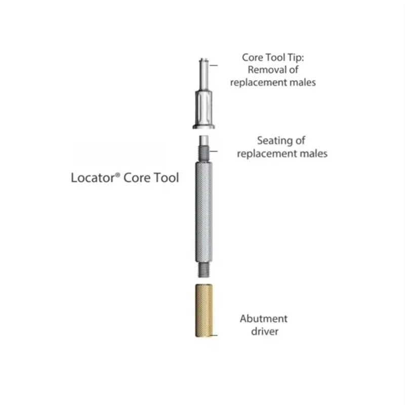 Dental Locator Caps Accessories Complete Set Universal Implant Retention Caps Kit Insertion Extraction Locator Core Tool