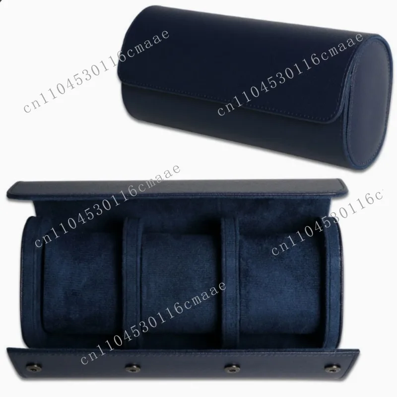 Business watch display box, flip 3 pcs leather watch storage box, card-type watch box.