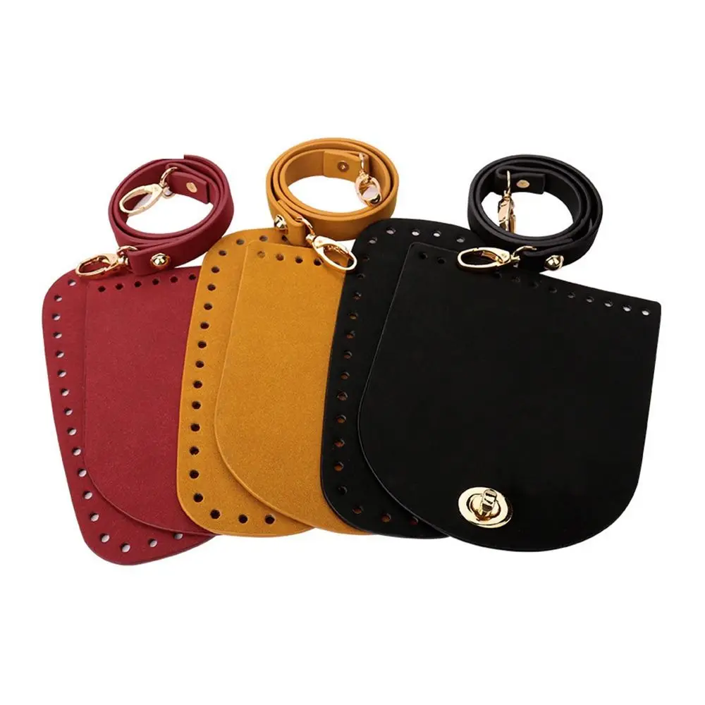1/3pcs PU Leather Shoulder Bag Bottom Strap Handbag Shoulder Strap Woven Bag Set For DIY Handmade Bag Backpack Accessories