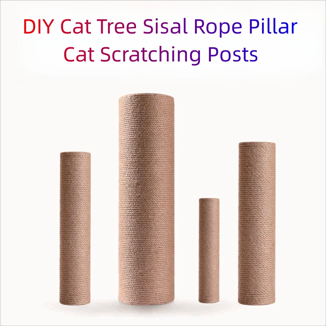 DIY Cat Climbing Tree Tower Accessoies Sisal Rope Pillar Pet Cat Toys Scratching Posts Hard Paper Tube Pillars With Sisal Rope