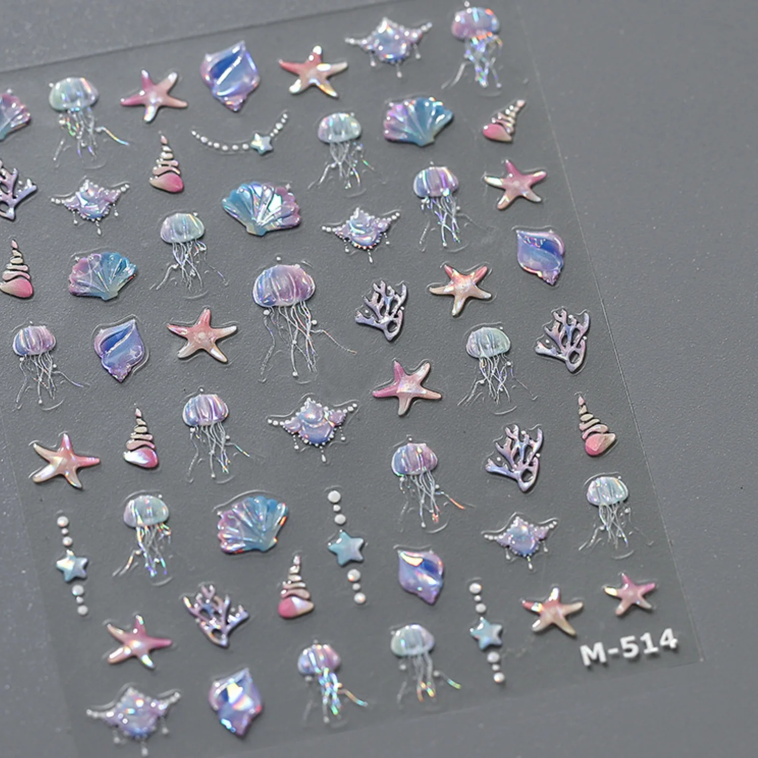 Edle Retro Court 5D Nagelkunst-Aufkleber Vergoldete Herzen Edelsteine Kreuze Blumen Sterne Glitzernde Nieten Selbstklebende Abziehbilder Luxuriöse Maniküre – Detail 9