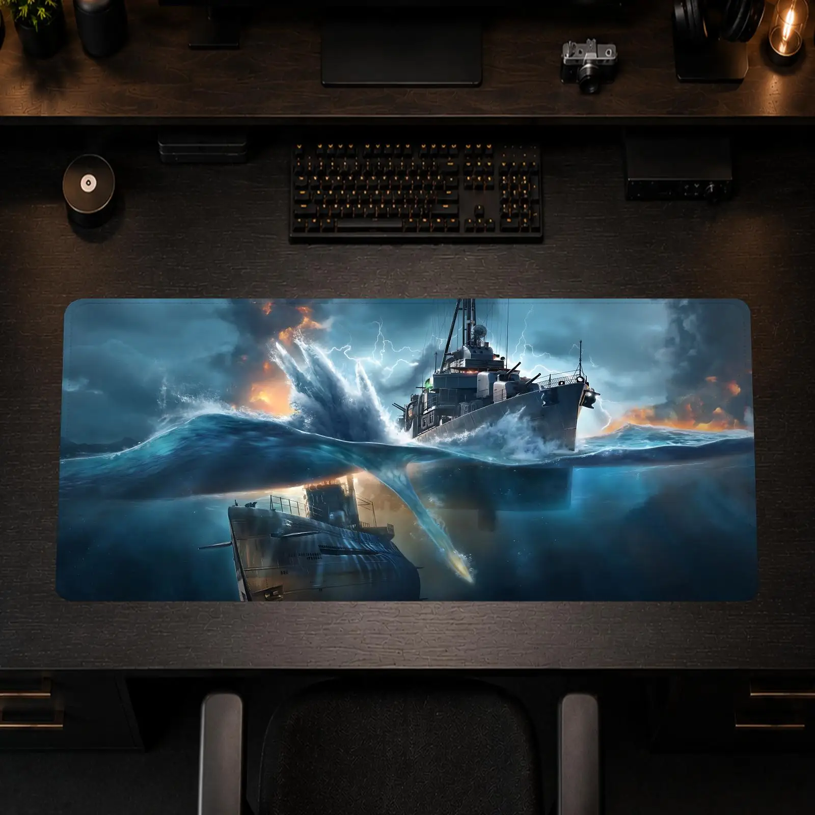 Cool World of Warships Mouse Pad Gaming office Non-slip Desk Mat Diy Mousepad Large Game Keyboard overlock