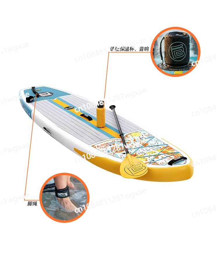 Paddle Boat Water Inflatable Skateboard Sea Surfboard Windsurf Boat Drifting Paddle Skiing Unpowered