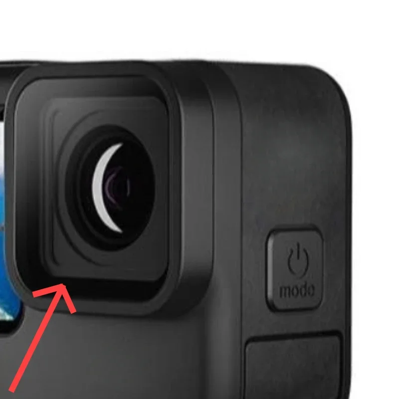 Nova lente de vidro de tela pequena para gopro hero 8 9 10 11 peça de reparo de câmera de ação preta com fita adesiva.