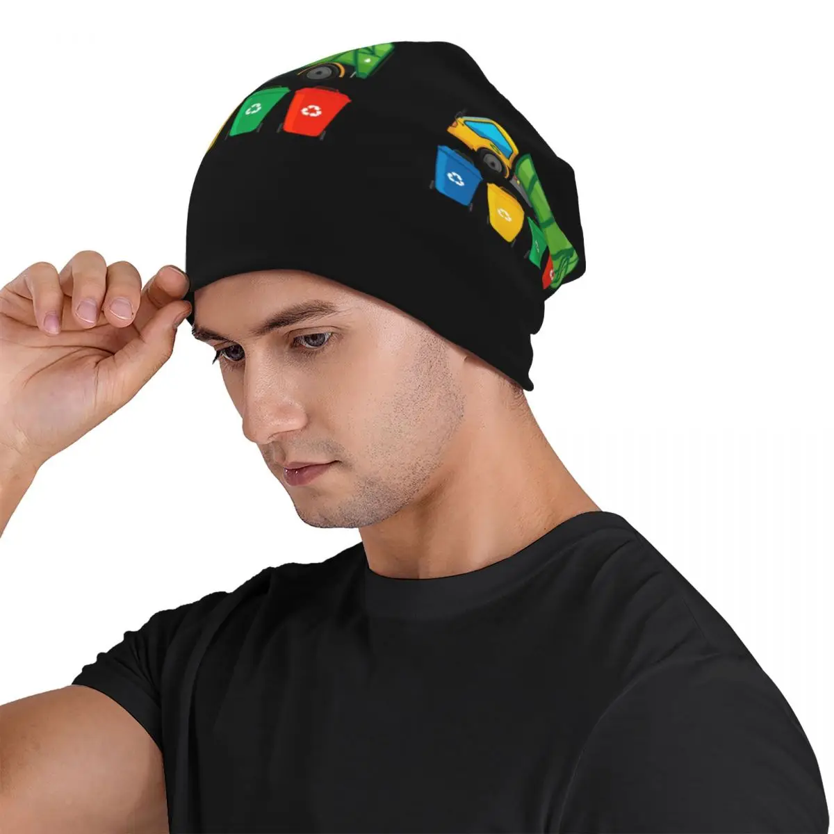 Garbage Truck Men Women Adult Beanies Caps Knitted Bonnet Hat Warm Hip Hop Autumn Winter Outdoor Skullies Hats