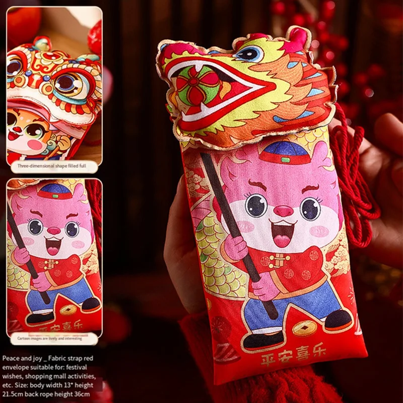 2024 Naga Tahun Baru Cina kain amplop merah Festival Musim Semi anak-anak Tahun Baru uang amplop merah