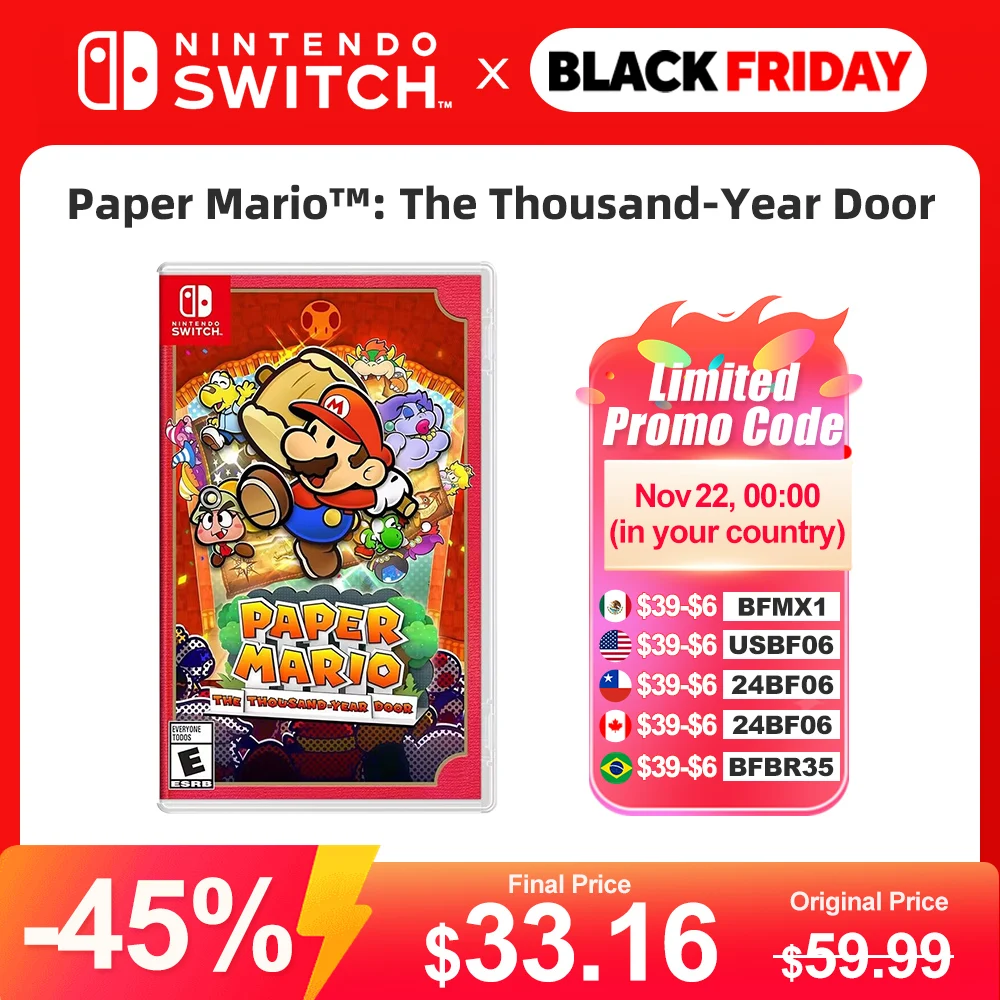 Paper Mario The Thousand Year Door Nintendo Switch Game Deals 100% New Original Physical Game Card for Nintendo Switch OLED Lite