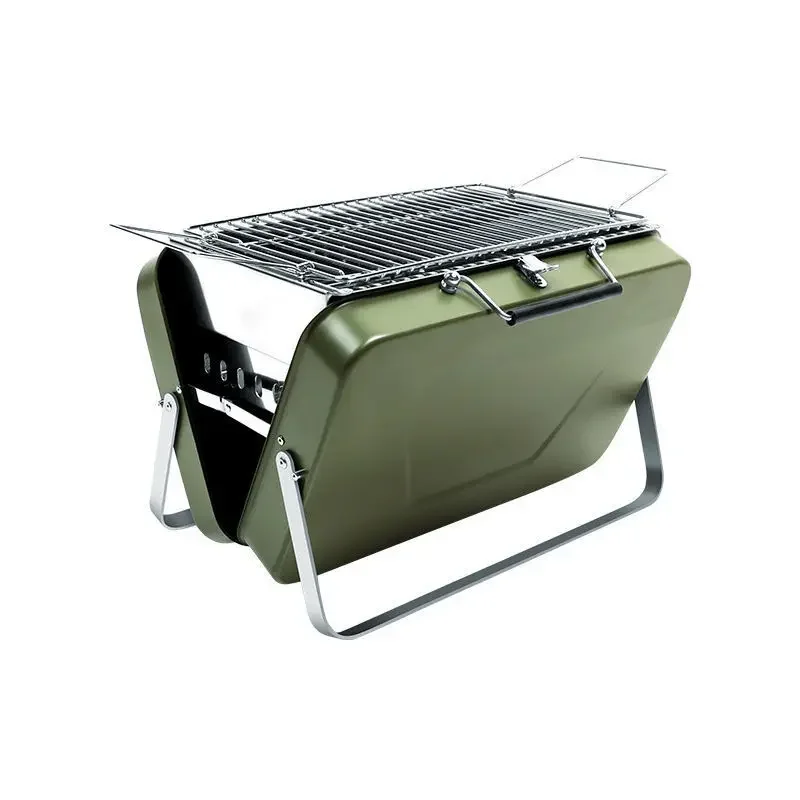 

Portable grill, outdoor folding charcoal grill, household small stainless steel mini grill