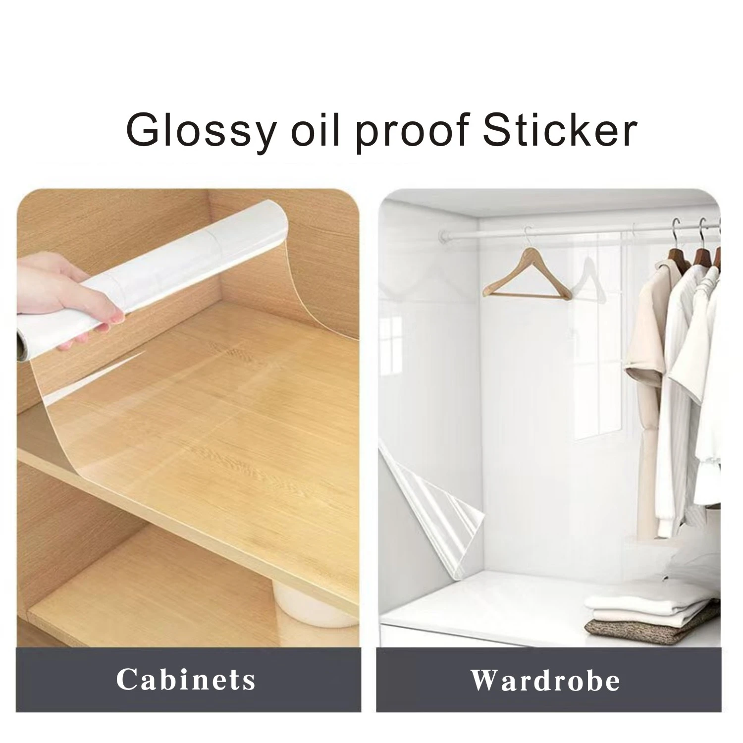 5/8M Kitchen Backsplash Wall Protector Kitchen Oil Proof Wall Sticker Self-Adhesive Film Removable For Cupboard Clear Wallpaper