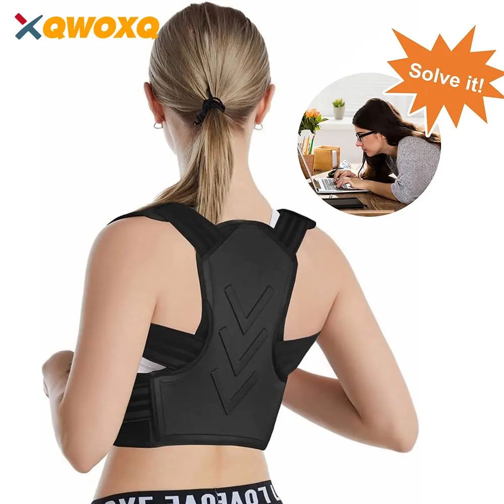 Sports Posture Corrector Back Brace, Adjustable Straightener for Mid, Upper Spine Support, Neck, Clavicle and Back Pain Relief