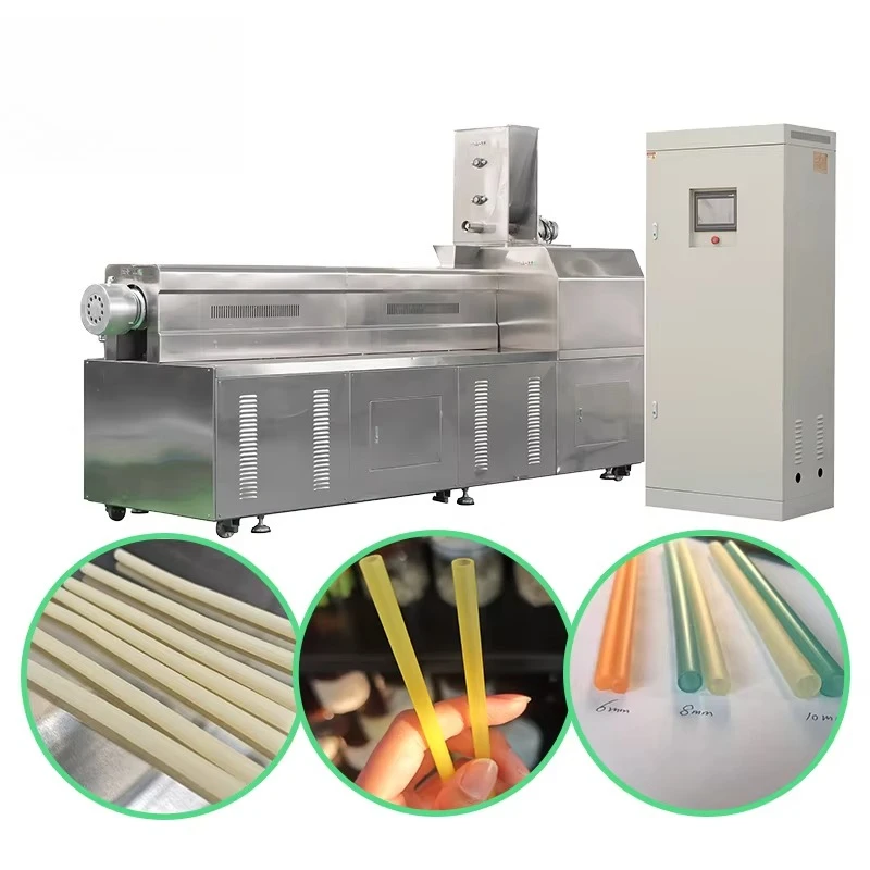 Full Automatic Operating Biodegradable Rice Straw Tableware Machine Edibe Rice Straw Production Line Biodegradable Straw Machine