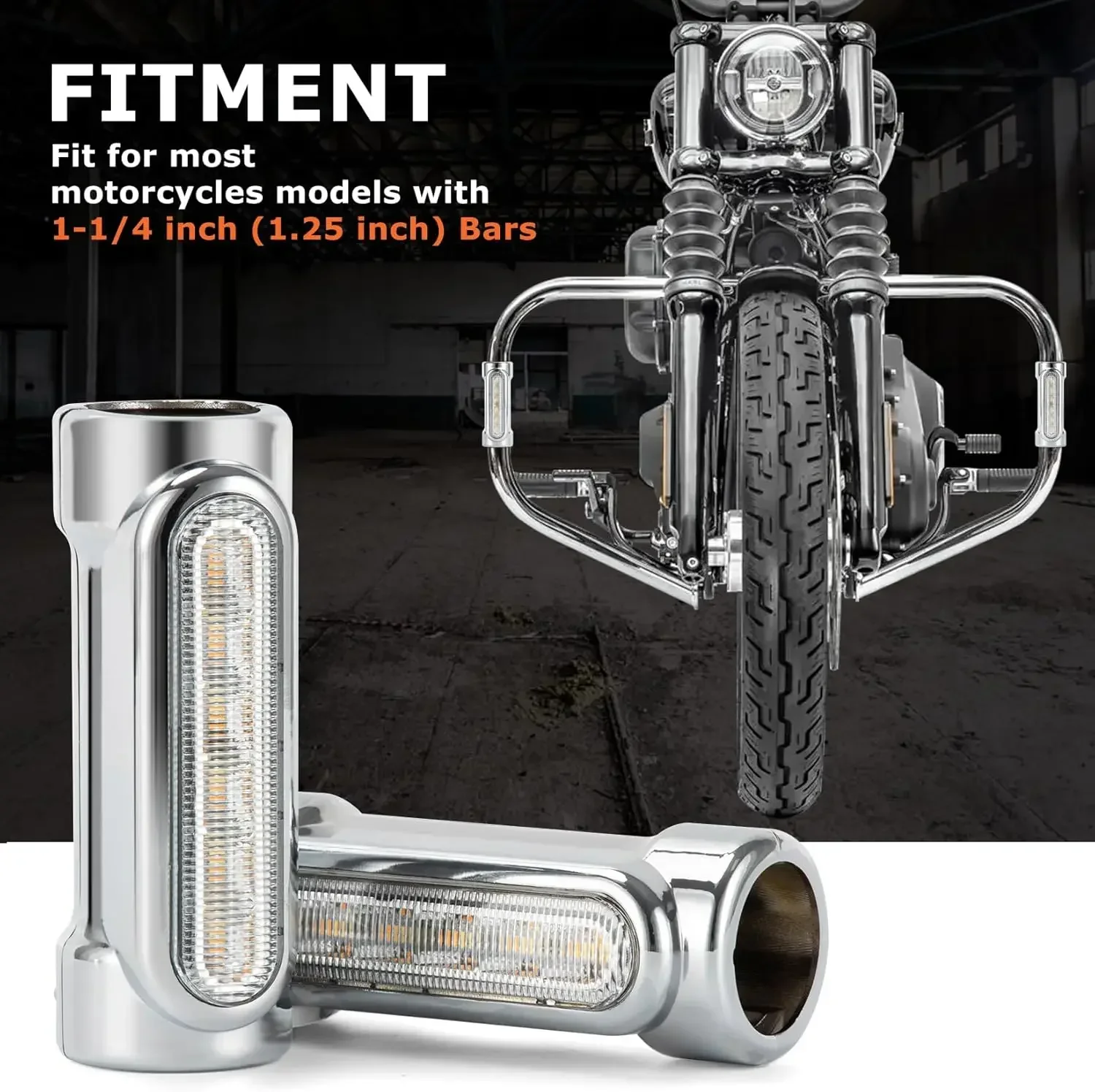 Motorcycle Highway Bar Lights Switchback Driving Light for Road King Street Glide Dyna Sportster, Victory Bikes