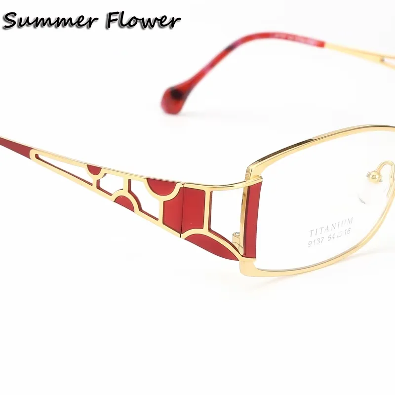 

Lady Luxury Prescription Glasses Pure Titanium Women Fashion Optical Lentes Gafas Eyeglasses Frames High End Eyewear Spectacle