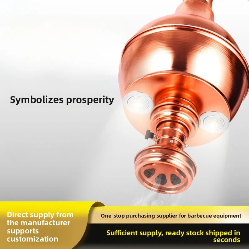 業務用グレード排気管ステンレス鋼BBQ煙抽出器調整可能煙突LEDライト付き多色換気フード